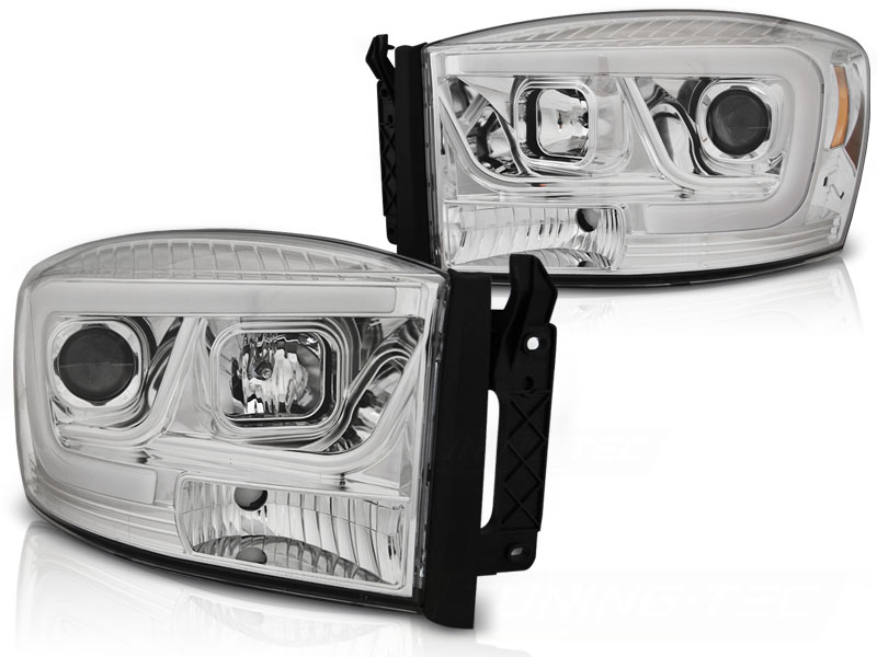 Купить Фары dodge ram 06-08r led трубка  хром
