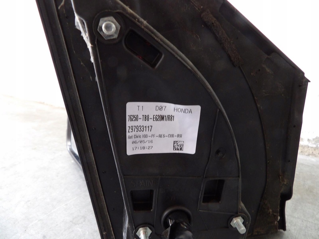 фото №9, Дзеркало ліва 11pin honda civic ix 2015-2017 lift r81 uk