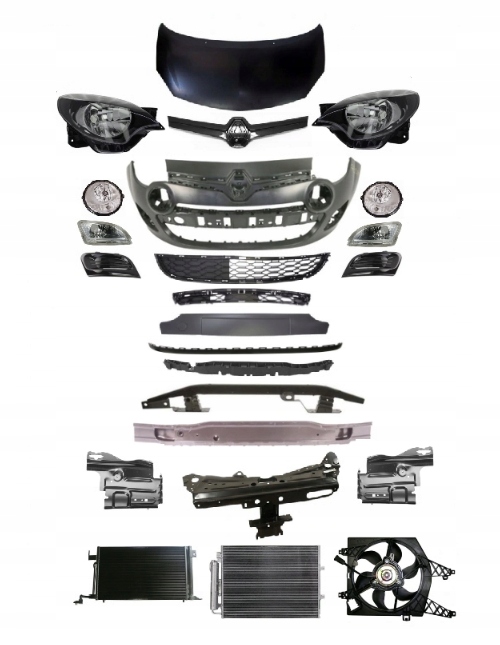 фото №1, Renault twingo lift 2011-2014 набір частини капот бампер лампи pas передній