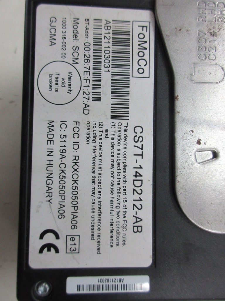 фото №3, Ford kuga i mk 1 модуль bluetooth cs7t 14d212ab