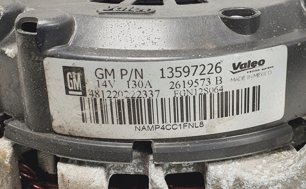 Генератор opel adam 1.4 t 13597226 2619573b Недорого