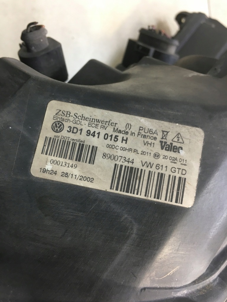 фото №10, Лампа левый перед vw phaeton 3d1941015h
