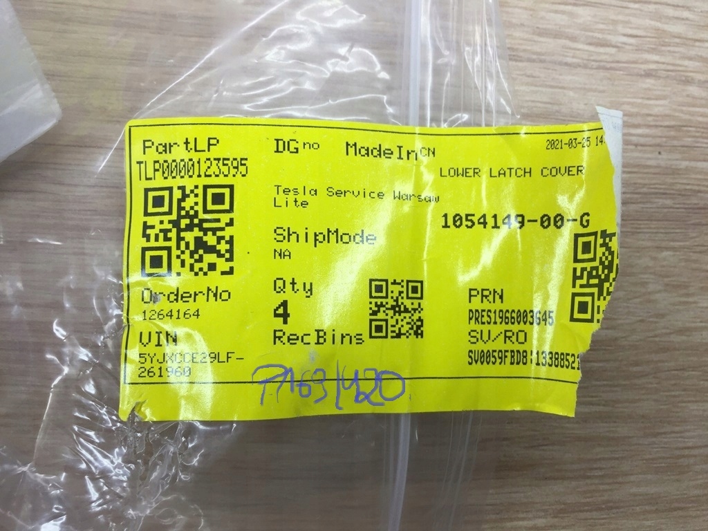 фото №13, Набір блокування напрямна з захист замка задня 105414900g 106614100e tesla x