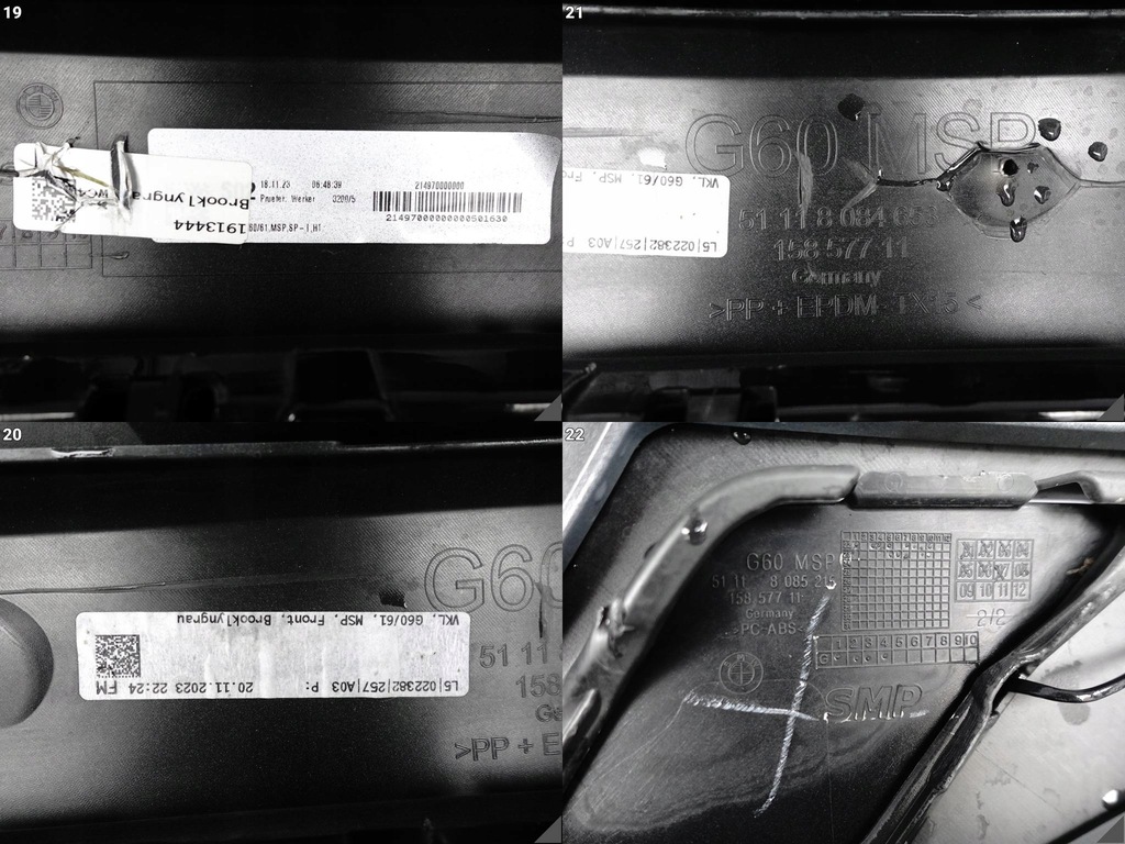 фото №14, Bmw 5 g60 g61 m-pakiet msp 23- бампер бампер + решётка + молдинг перед pdc