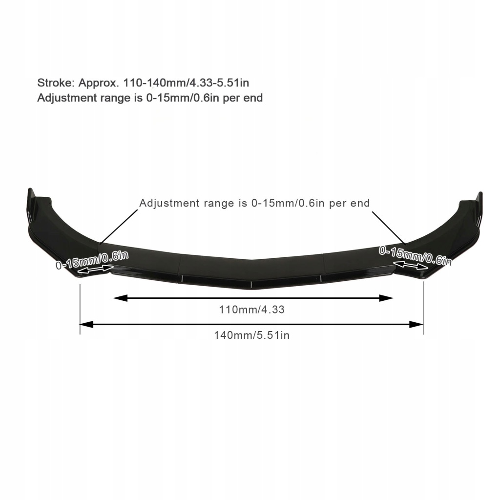 Спойлер бампера заменитель для  sta leona регулируемый размер 0-30 cm Киев