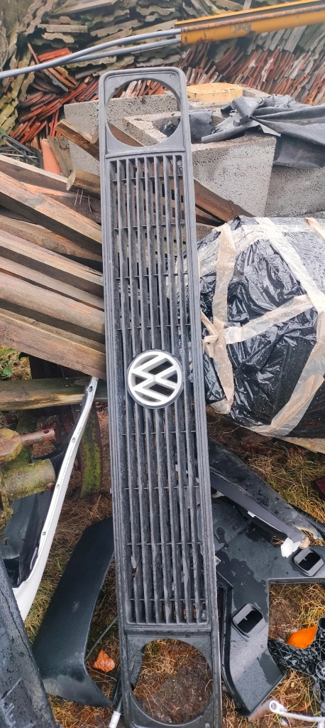 фото №10, Vw transporter t3 255853652 решётка перед бампера радиатора 79- оригинал
