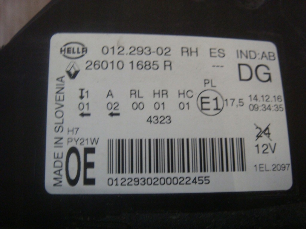 фото №6, Лампа перед передня права renault scenic iv 4 led