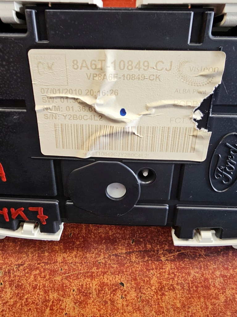 фото №8, Набор стартовый иммобилайзер приборы бортовой компьютер ford fiesta mk7 eu 1.4tdci hdi