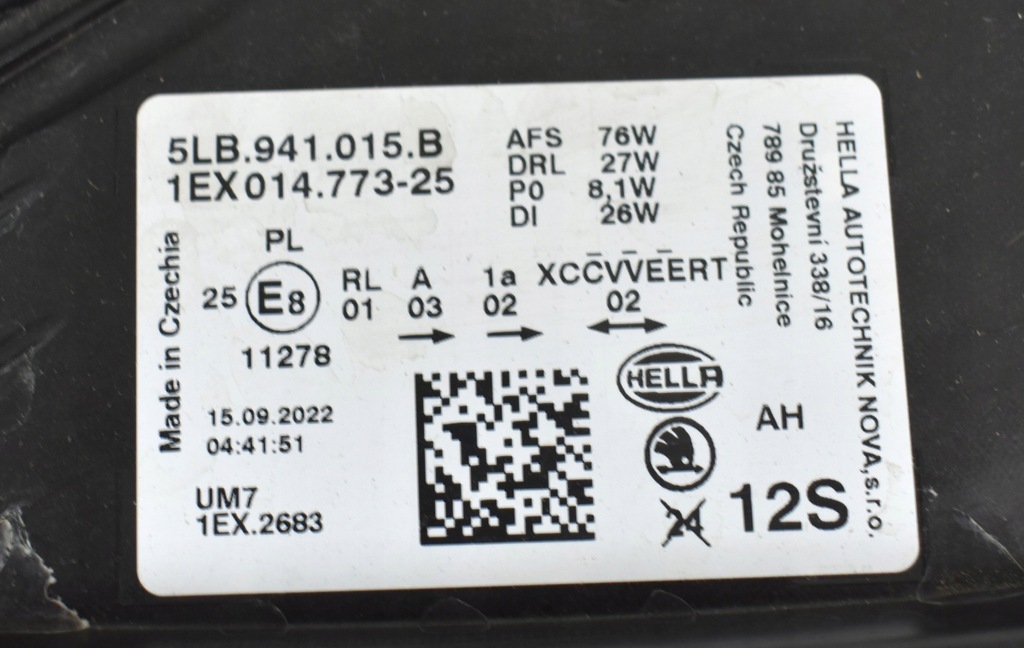 фото №9, Skoda enyaq 5lb лампа левая перед передняя full led org eu 5lb941015b