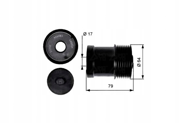 фото №1, Сцепление генератора gates 2c1u10a352aa yp cr3914