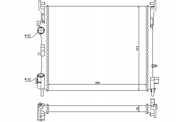 фото №2, Nissens 67229 радиатор, система охлаждение двигателя