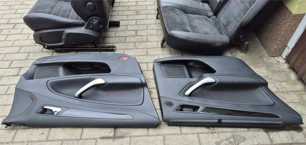 фото №14, Ford mondeo mk4 fl st сиденья заднее сиденье кожа alcantara комплект czerwona нитка