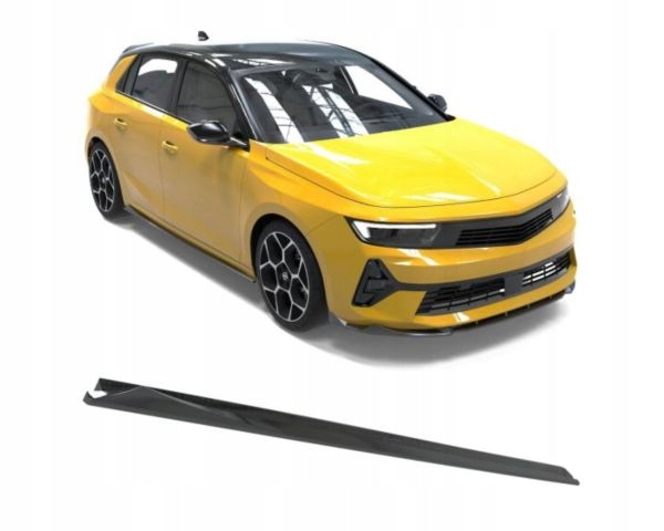 фото №2, Накладки пороговые opel astra l 2020- глянцевый black