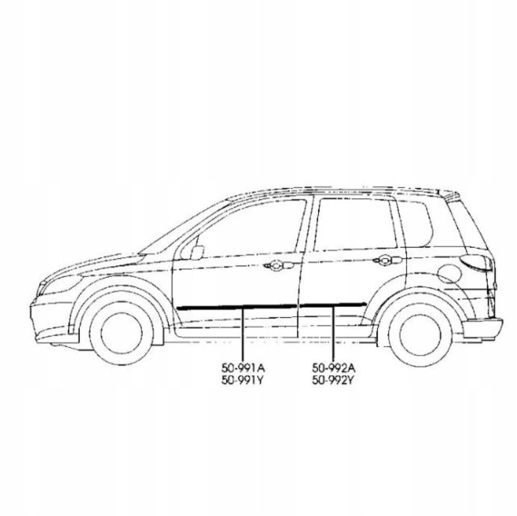 фото №10, Молдинг дверь левый перед mazda 2 03-