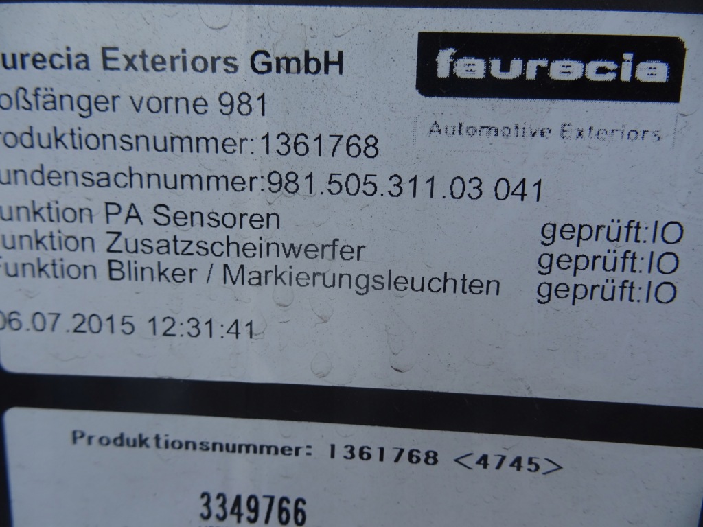 фото №8, Porsche boxster 981 12-16 бампер перед