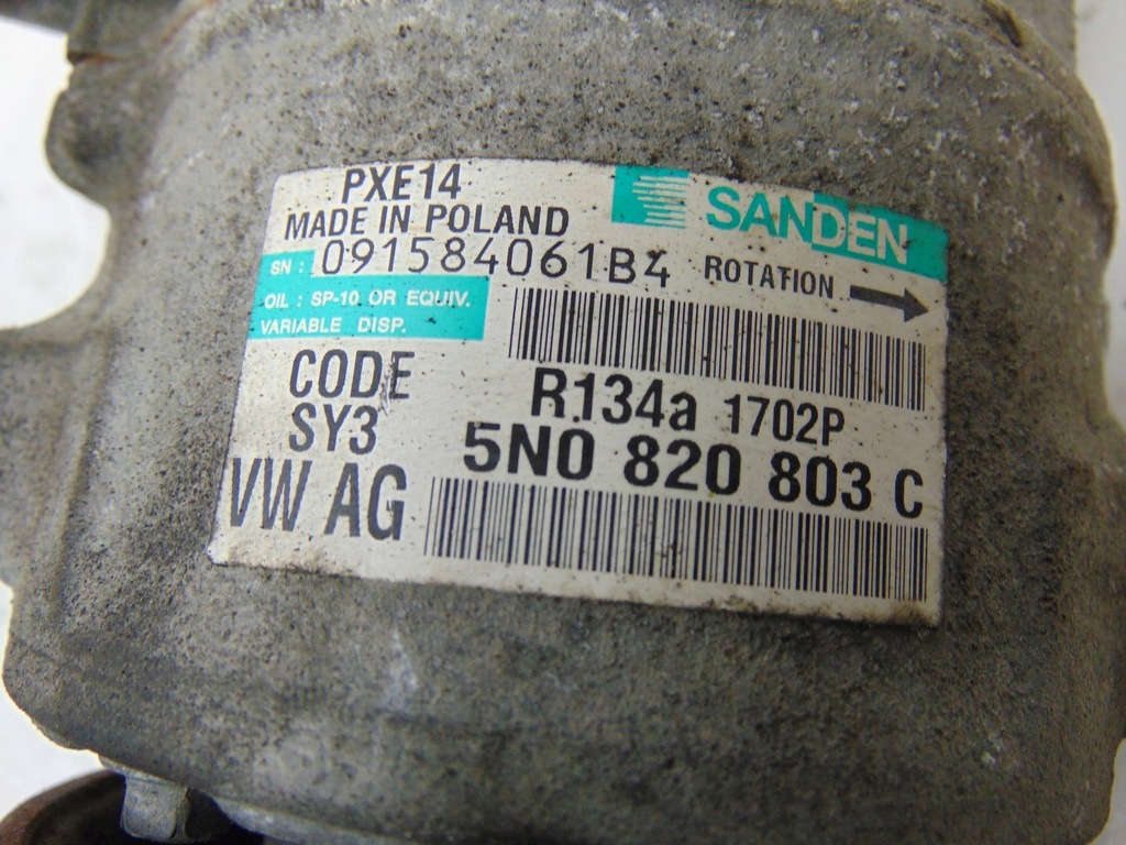 фото №13, Компресор кондиціонера vw polo v 6r 1.6 tdi 5n0820803c
