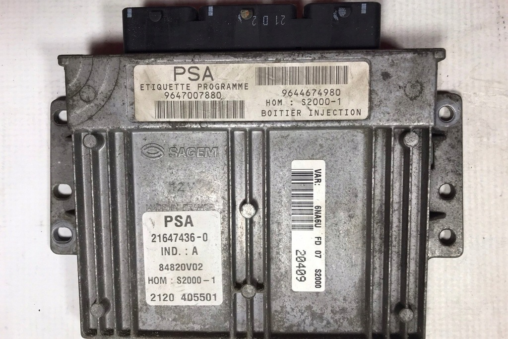 фото №1, Бортовий комп'ютер двигуна ecu citroën xsara n1 9647007880 1999