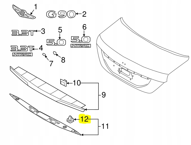 фото №7, Кліпса кліпса кронштейн hyundai elantra оригінальний номер 85818 37000