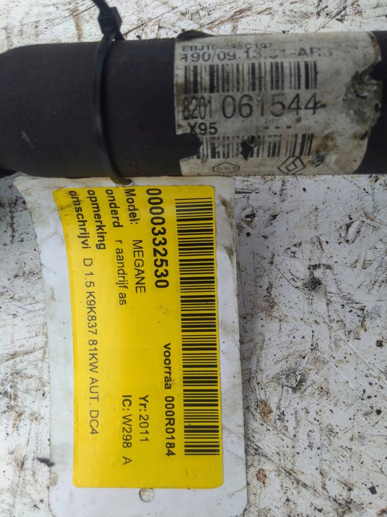 Приводной вал правая renault megane 1.5 dci Доставка