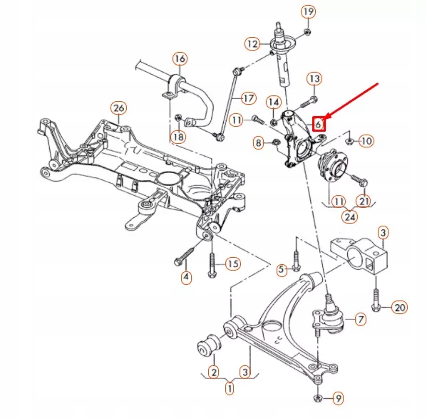 фото №7, Audi tt 8j передняя часть left wheel подшипник housing 8j0407253d oem