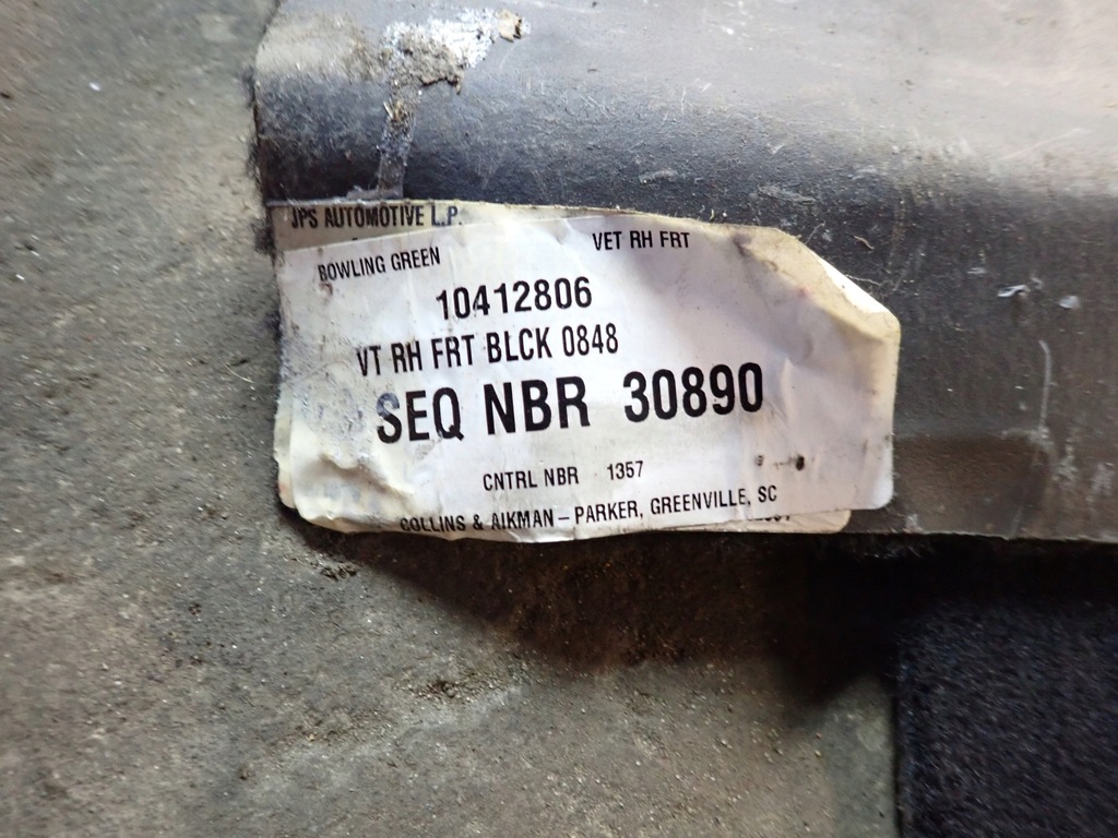 фото №5, Килимок обшивка ліва водія chevrolet corvette c5 2001