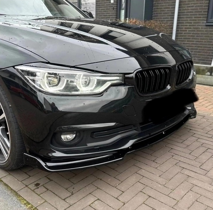 фото №10, Bmw f30 f31 2013-2019 накладка бампера передний сплиттер чёрный блеск