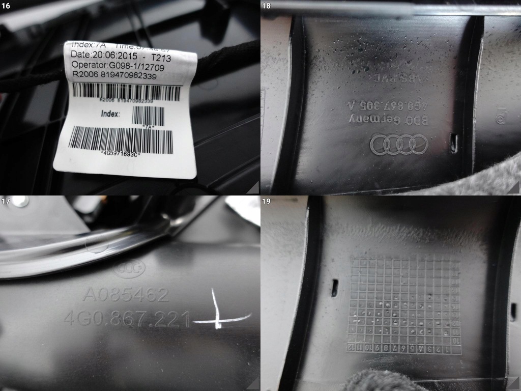 фото №11, Audi a6 s6 4g0 c7 14-18 lift оббивка обшивка двері ліва задня