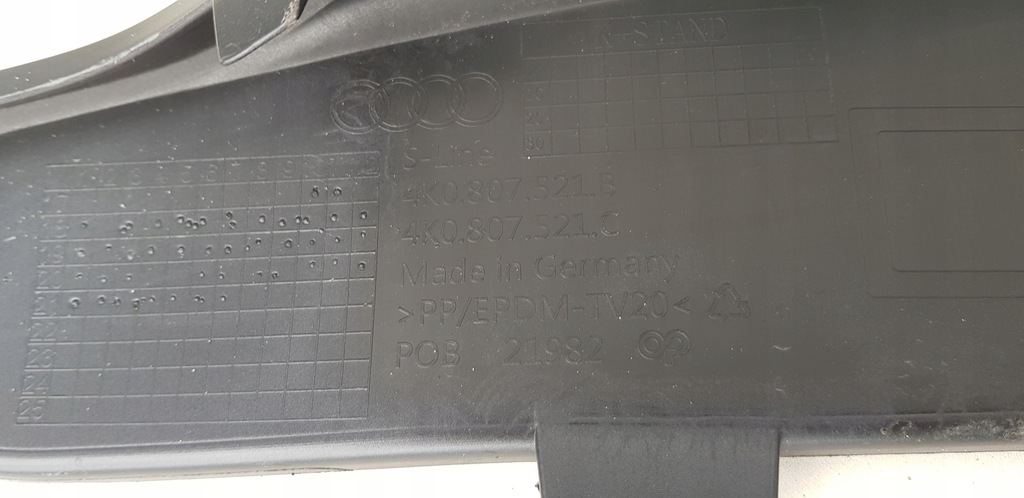 фото №10, Audi a6 c8 s-line спойлер накладка бампера 4k0807521c