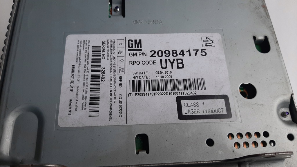 фото №3, Радіопрогравач радіо opel insignia a meriva b