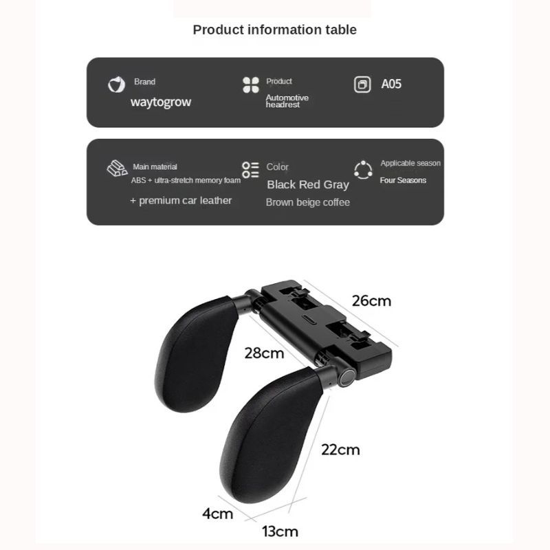 фото №13, Підголівник автомобільний uniwersalny/regulowane спинка głowy/poduszka дорожній