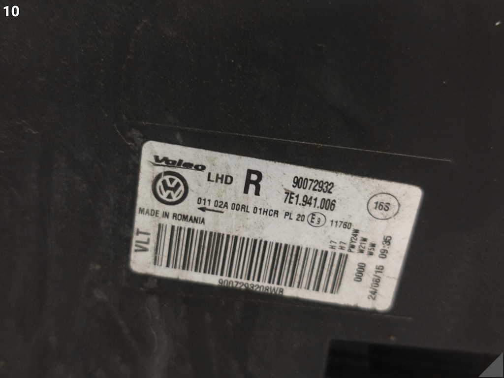 фото №11, Vw t6 transporter multivan 7e1 15-19 лампа звичайна h7 протитуманна фара права перед eu