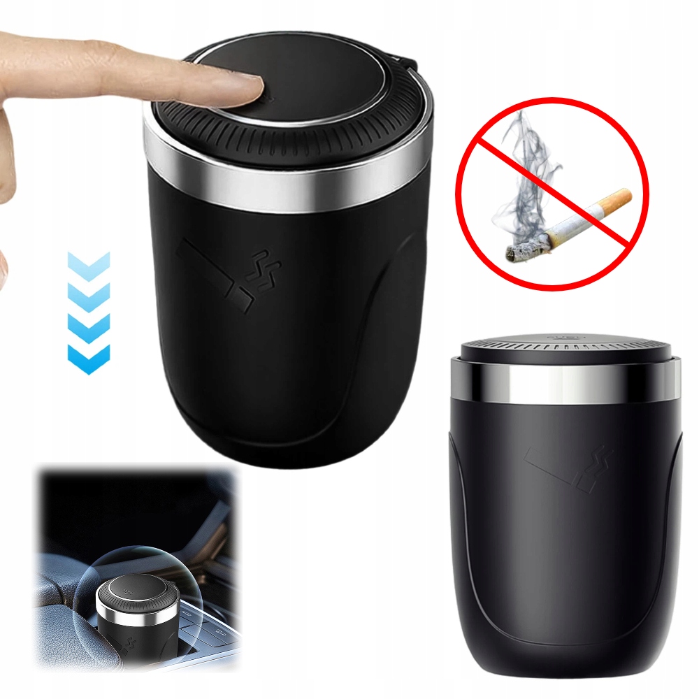 Купить Пепельница автомобильная led с крышка 2 szt металлический вкладыш