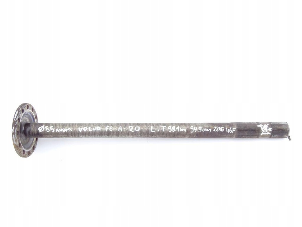 фото №1, Volvo fe fl 06- euro 5 привідний вал лівий задня блокування 46 фреза 22,5