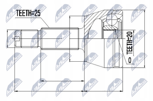 фото №2, Шарнір зовнішній ford ka 1.3 96-,1.6 03-,