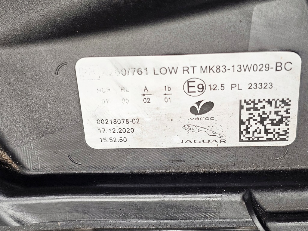 фото №14, Лампа full led jaguar xf ii 2 x260 f-pace x761 lift 2020 - перед права