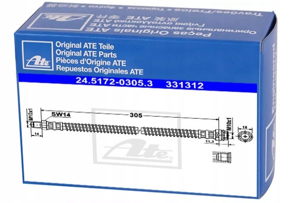 фото №1, Ate 24.5172-0305.3 шланг тормозной гибкий