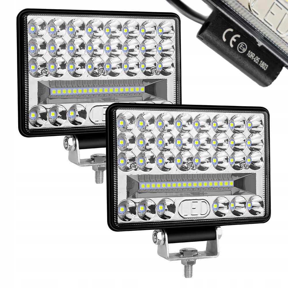 Набор 2x усиленная фара рабочая 144w 48 led противотуманная фара 12v 24v ledbar homolog. Киев