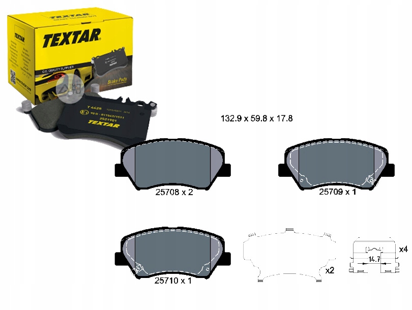 фото №1, Textar тормозные колодки тормозные hyundai перед veloster 1,6