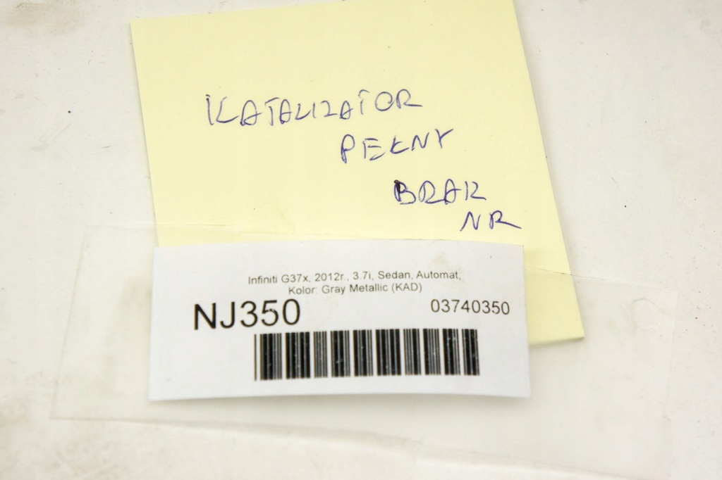 фото №8, Nj350 infiniti g37 3.7i катализатор