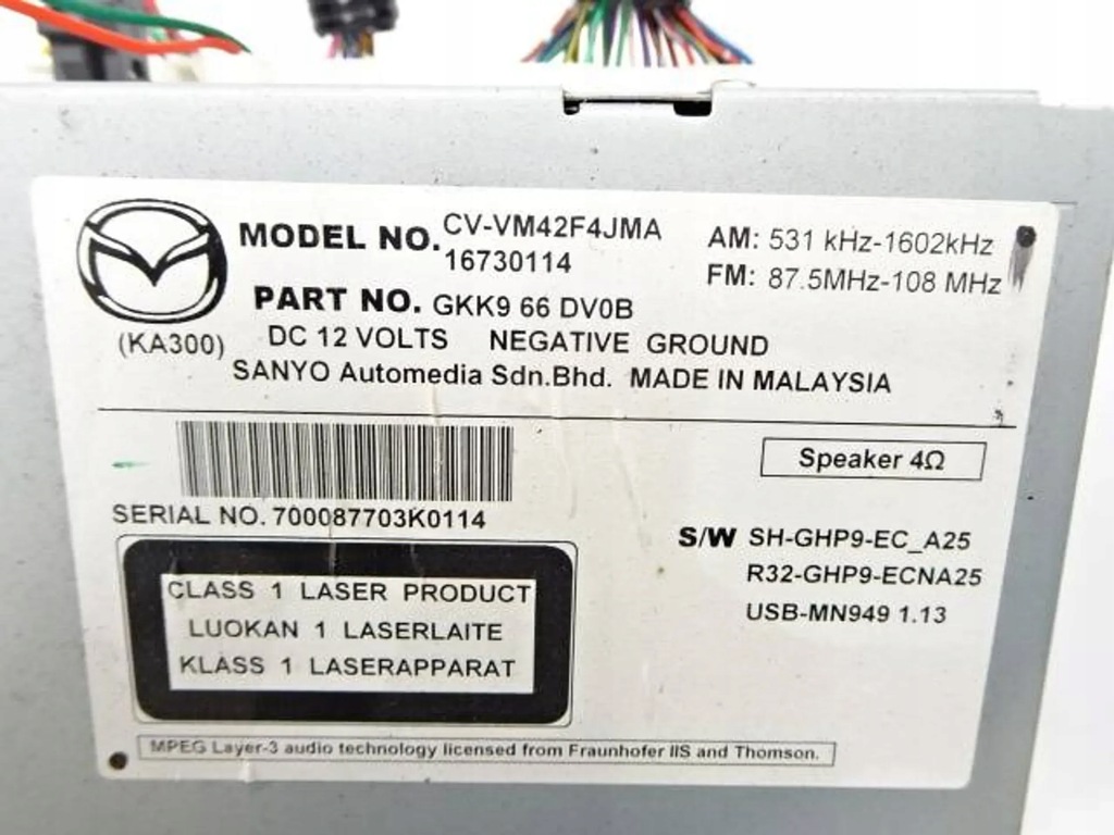 фото №7, Радио gps mazda 6 iii gj