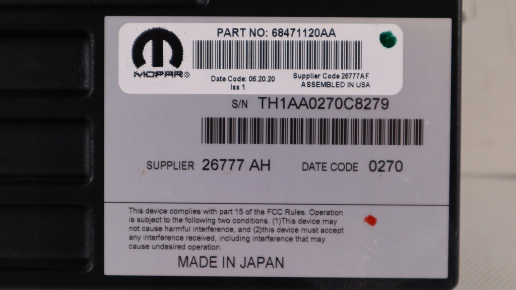 фото №6, Jeep wrangler jl 18- підсилювач 68471120aa