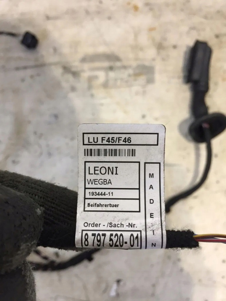 фото №8, Жгут дверь правый перед bmw 2 f45 f46 keyless led