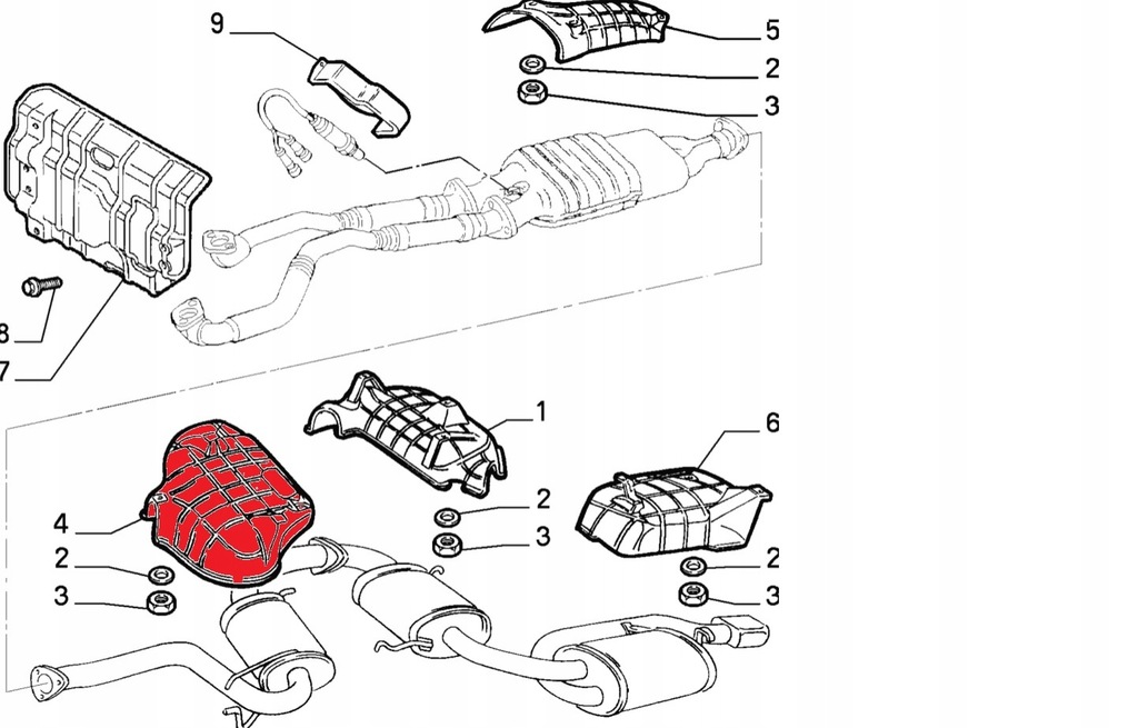 фото №3, Alfa romeo gtv spider 916 защита тепловая глушителя