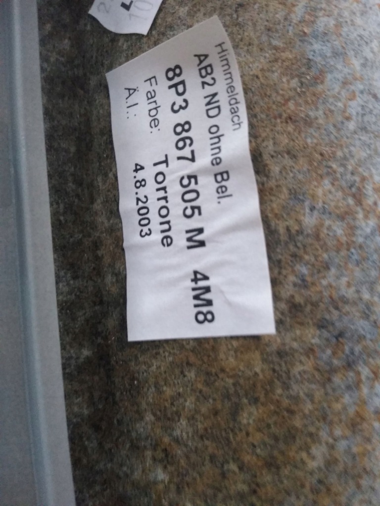 фото №10, Потолок audi a3 8p 8p3867505m