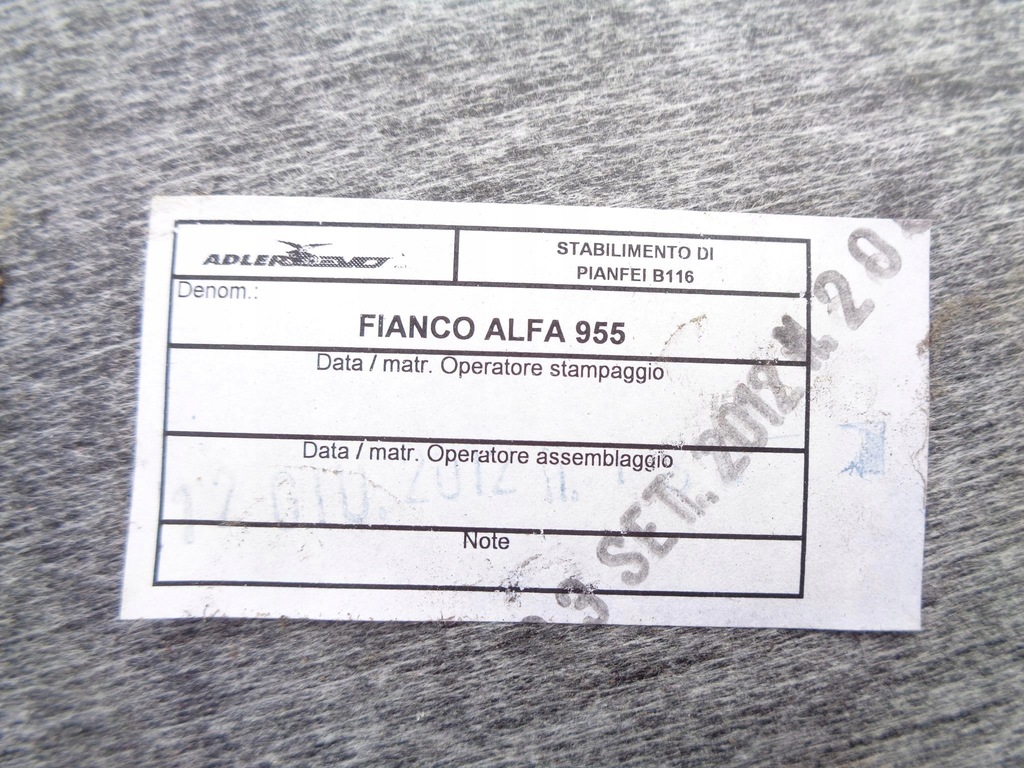 фото №6, Оббивка обшивка alfa romeo mito 08- правий задній