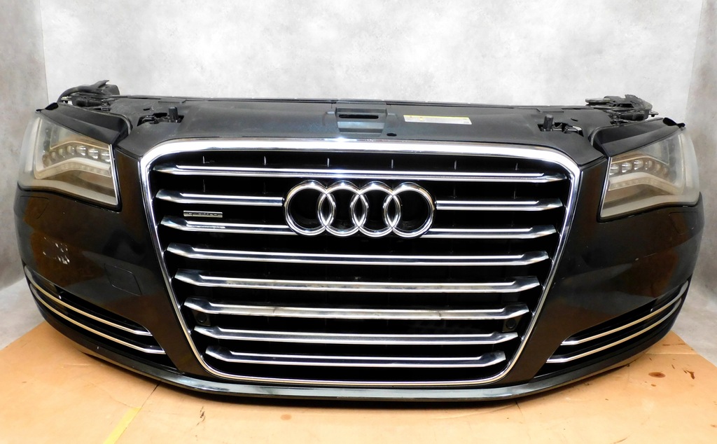 фото №14, Audi a8 d4 4h kompletny перед бампер лампи капот pas full led чорний