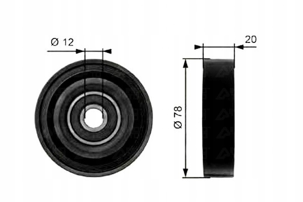 фото №2, Ролик натяжная ремень многоручьевой hyundai accent