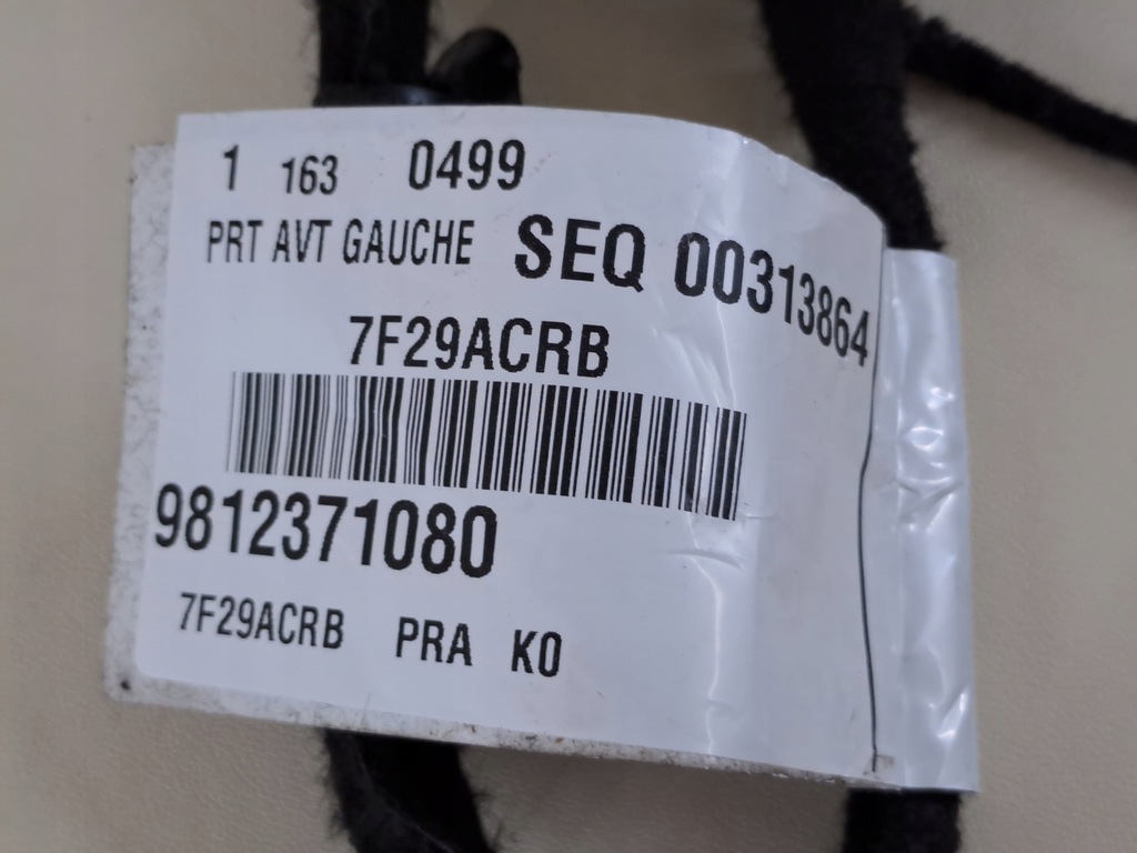 фото №9, Електропроводка джгут двері лівий перед водія peugeot expert iii 3 17r