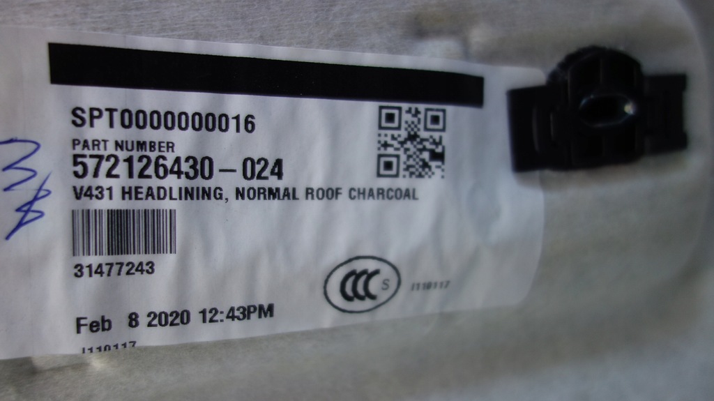 фото №3, Volvo s60 ii 2019- потолок потолок czarna