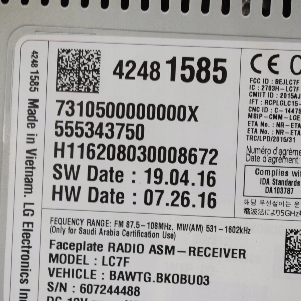 фото №6, Opel mokka 2017 панель / радіопрогравач cd/dvd/gps